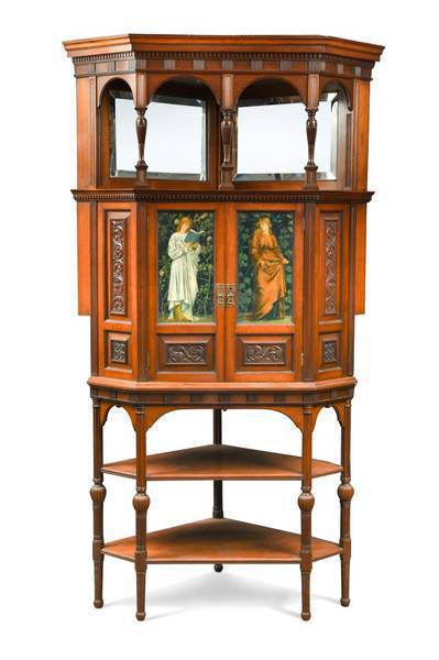 Painted door corner cabinet Fairfax Murray
